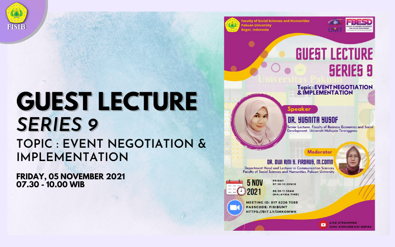 Guest Lecture - Series 9 Topic : Event Negotiation &amp; Implementation