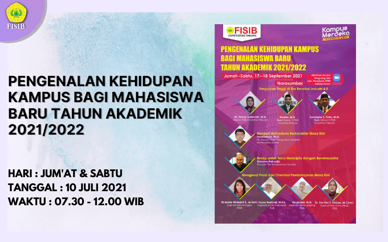 Undangan PKKMB Tahun Akademik 2021/2022