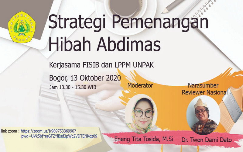 Webinar seri 1 : Strategi Pemenangan Hibah Abdimas