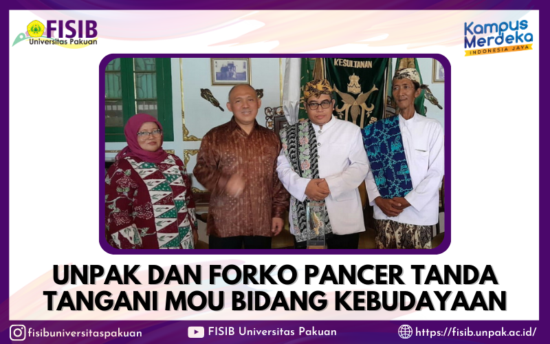 Unpak dan Forko Pancer Tanda  Tangani Mou Bidang Kebudayaan