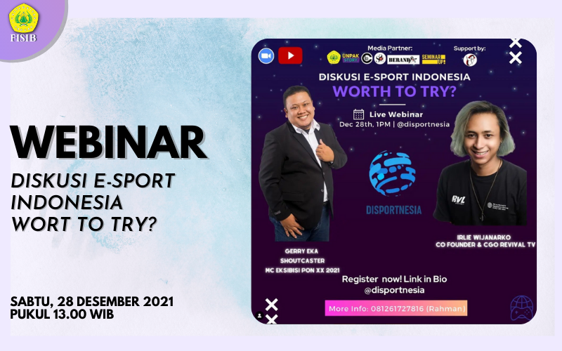 WEBINAR Diskusi E-Sport indonesia wort to try?