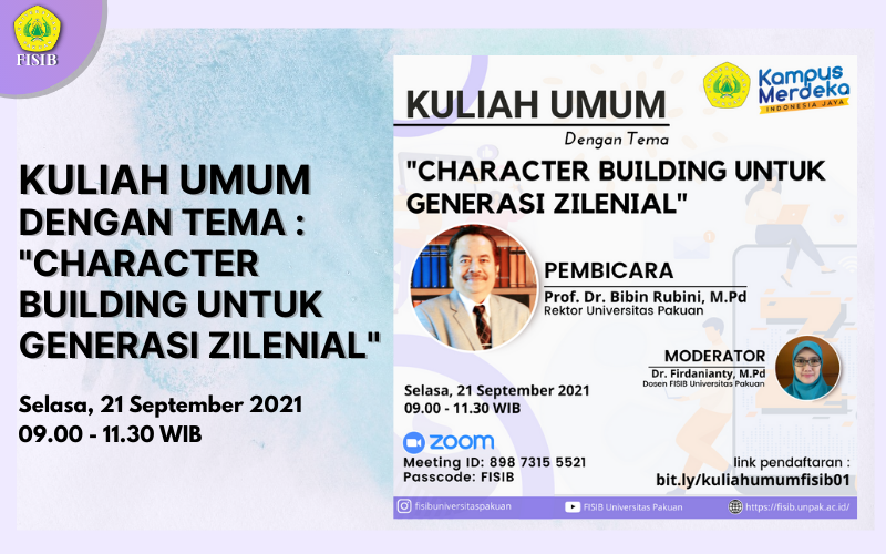 Kuliah Umum Character Building Untuk Generasi Zilenial